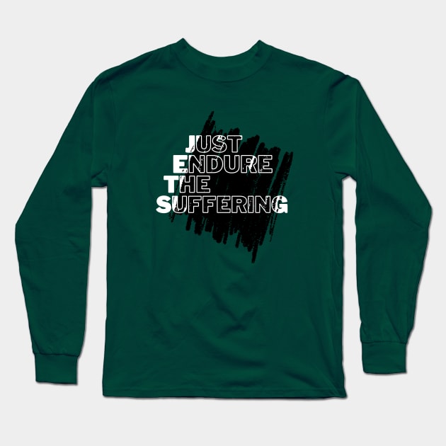JETS Just Endure the Suffering Scribble Long Sleeve T-Shirt by Sleepless in NY